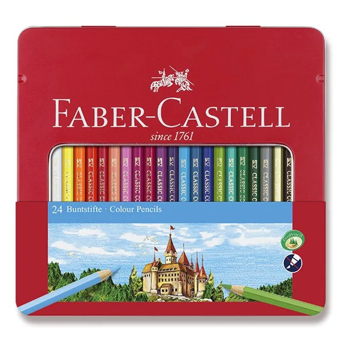 Hauptbild des Produkts Pastelky Faber-Castell 24 barev plechová krabička