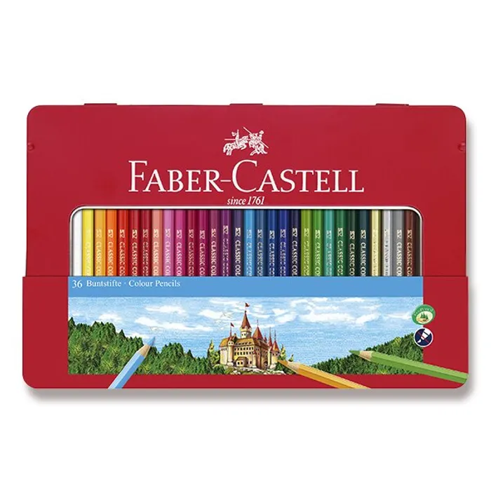 Hauptbild des Produkts Pastelky Faber-Castell 36 barev, plechová krabička