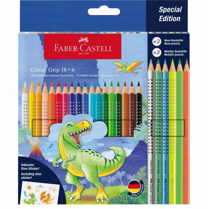 Hauptbild des Produkts Pastelky Faber-Castell Colour Grip Dinosaurus souprava, 24 ks