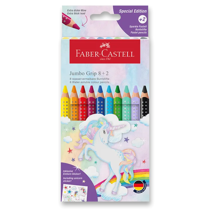 Hauptbild des Produkts Pastelky Faber-Castell Colour Grip Jumbo Unicorn 10 barev