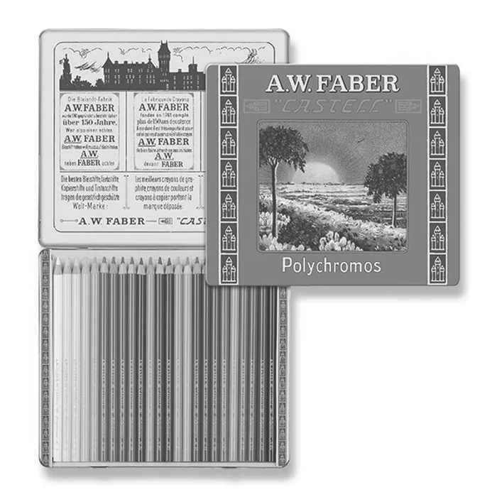 Hauptbild des Produkts Pastelky Faber-Castell Polychromos 111 Years plechová krabička, 24 barev