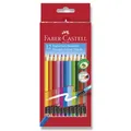 Faber-Castell 116612 Buntstifte mit farbigem Gummi, 12 Farben