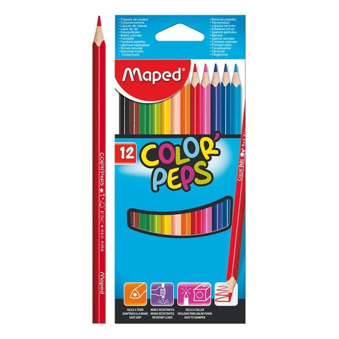 Hauptbild des Produkts Pastelky Maped Color´Peps, 12 barev