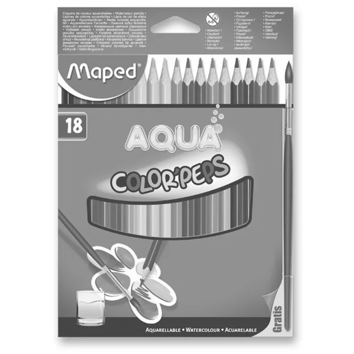 Hauptbild des Produkts Pastelky Maped Color´Peps Aqua, 18 barev + štětec