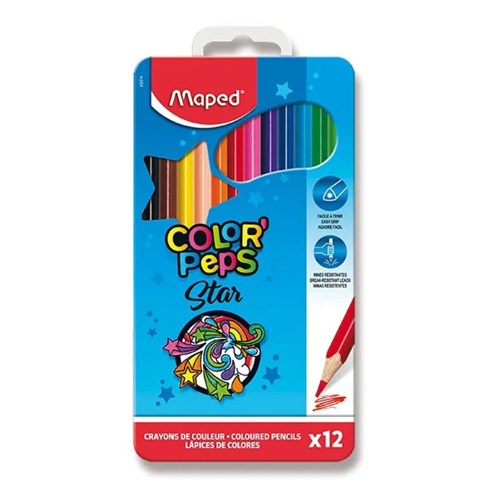 Hauptbild des Produkts Pastelky Maped Color´Peps Metal Box, 12 barev