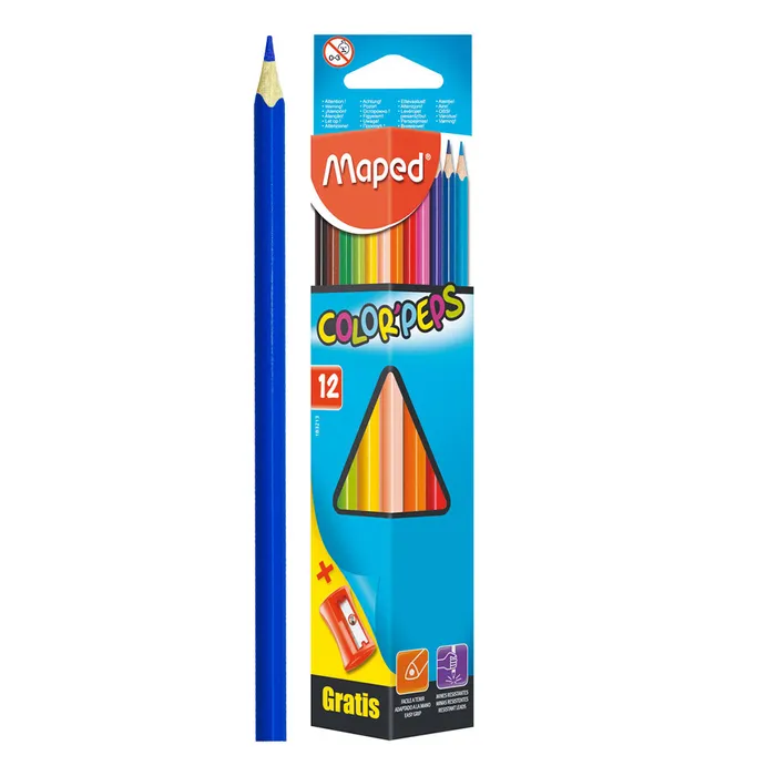 Hauptbild des Produkts Pastelky Maped Color'Peps - 12 barev + ořezávátko