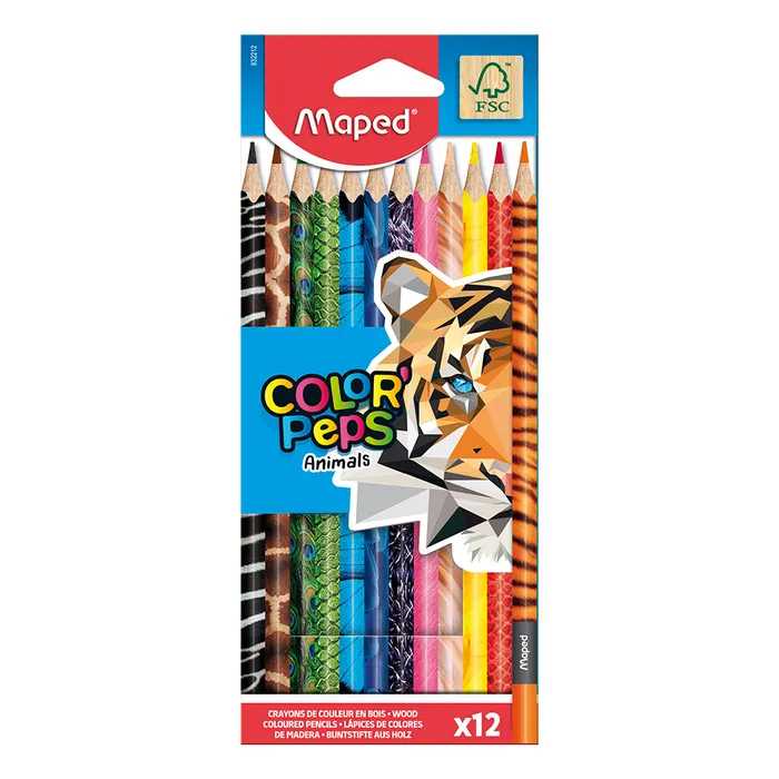 Hauptbild des Produkts Pastelky Maped Color'Peps Animals - 12 barev