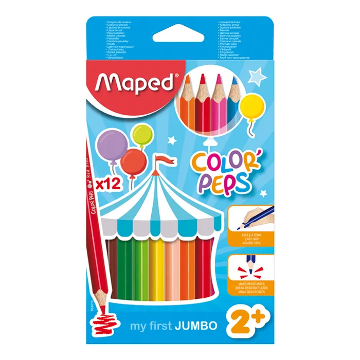 Hauptbild des Produkts Pastelky Maped Color'Peps Jumbo Jumbo, 12 barev