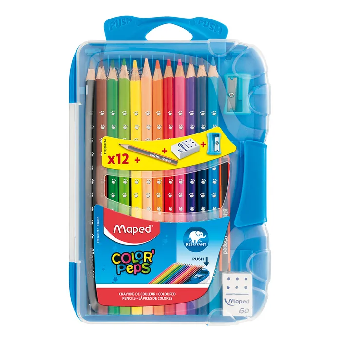 Hauptbild des Produkts Pastelky Maped Color'Peps Smart Box - 12 barev + doplňky