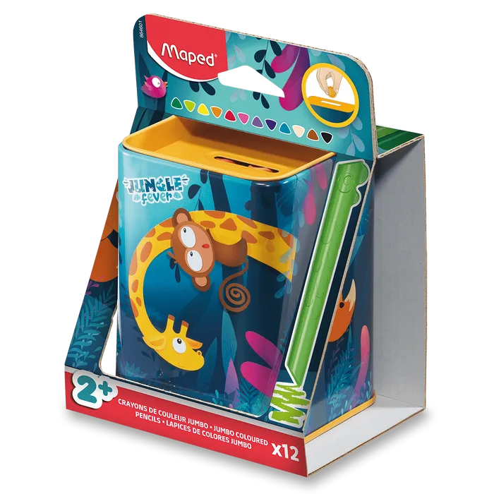 Hauptbild des Produkts Pastelky Maped Infinity Jumbo Jungle Fever - 12 ks