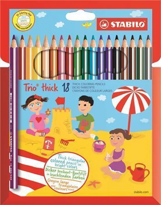 Hauptbild des Produkts Pastelky trojhranné STABILO Trio silná - 18 ks sada