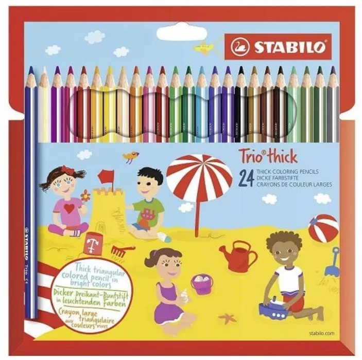 Hauptbild des Produkts Pastelky trojhranné STABILO Trio silná - 24 ks sada
