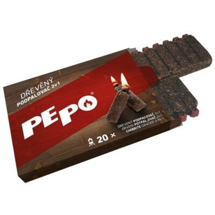 Hauptbild des Produkts Pe-Po Podpalovač 2v1 dřevěný 20 podpalů