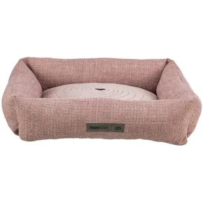Pelech VIVIANA rechteckig mit Kissenrand, Samtstoff, antikrosa 60 x 50