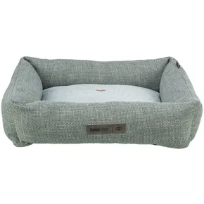 Pelech VIVIANA, rechteckig mit Kissenrand, Samtstoff, blaugrau60 x 50 cm