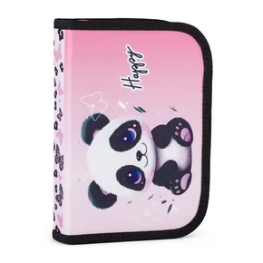 Federmäppchen, 1 S., 2 Klappen, leer, Panda