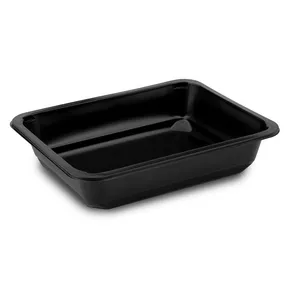 Menü-Schale (PP) ungeteilt schwarz 227 x 178 x 50 mm [50 St.]