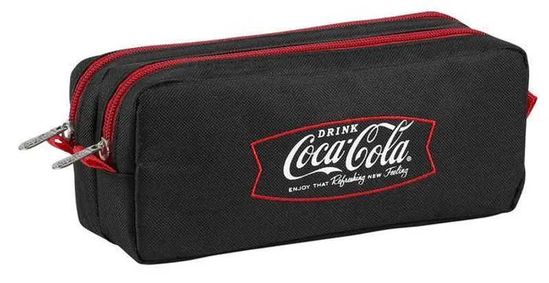 Hauptbild des Produkts Penál "Coca-Cola", černá-červená, 2 oddělení se zipy, VIQUEL