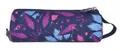 Federmäppchen "Cots Blue Flower", grau-rosa, Reißverschluss, PULSE