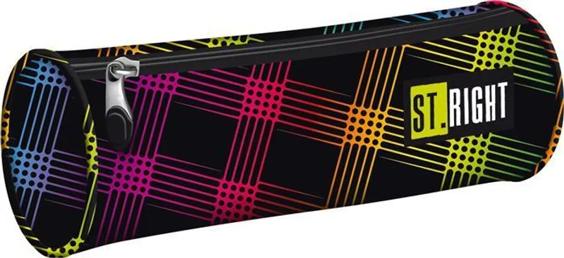 Hauptbild des Produkts Penál "Neon Squares", kulatý, se zipem, černá, STRIGHT