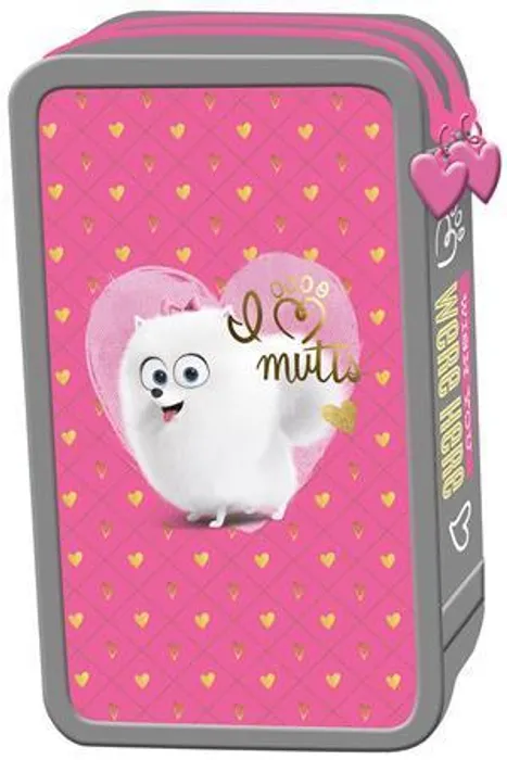 Hauptbild des Produkts Penál "Tajný život mazlíčků", růžový, dvoupatrový, vybavený, UNIPAP