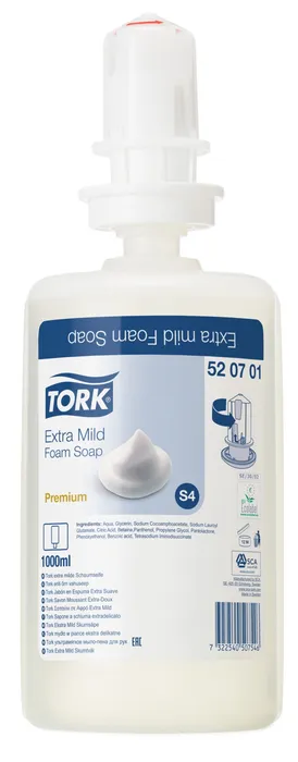 Hauptbild des Produkts Pěnové mýdlo TORK Premium Extra Mild 1l S4 [1 ks]