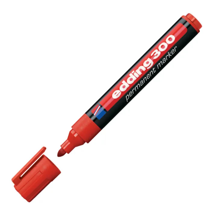 Hauptbild des Produkts Permanentní popisovač "300", červená, 1,5-3mm, kuželový hrot, EDDING