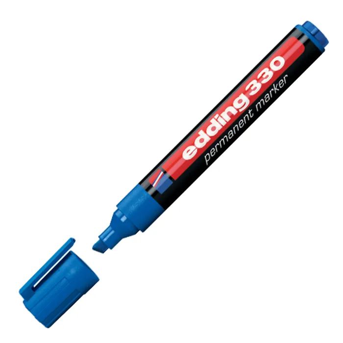 Hauptbild des Produkts Permanentní popisovač "ED 330", modrá, 1-5mm, klínový hrot, EDDING