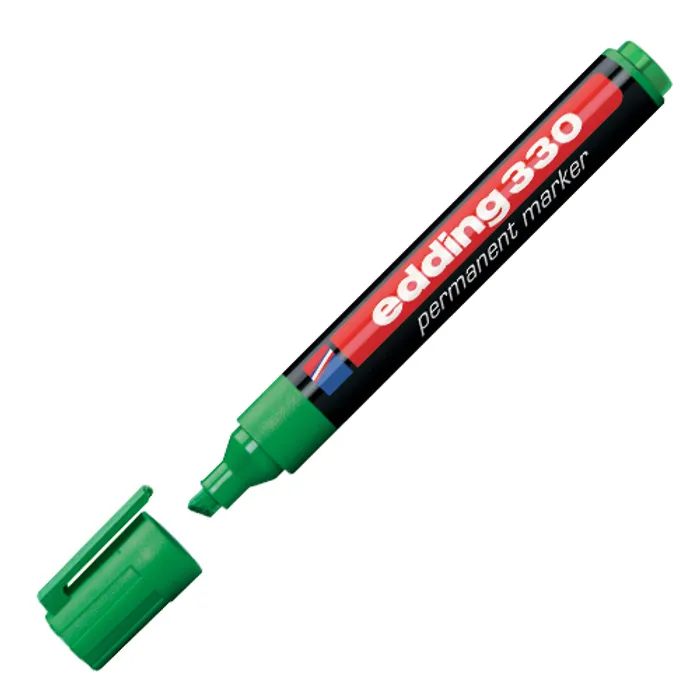 Hauptbild des Produkts Permanentní popisovač "ED 330", zelená, 1-5mm, klínový hrot, EDDING