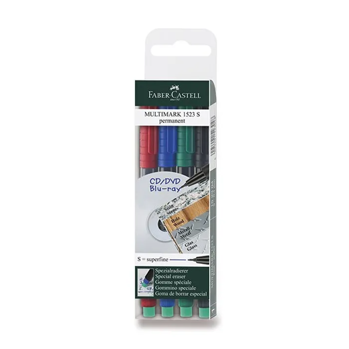 Hauptbild des Produkts Permanentní popisovač Faber-Castell 1523 S 4 barevy