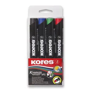Kores K-Marker Permanentmarker-Set mit 4 Farben
