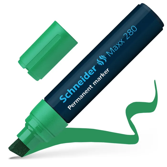 Hauptbild des Produkts Permanentní popisovač "Maxx 280", zelená, 4-12mm, klínový hrot, SCHNEIDER