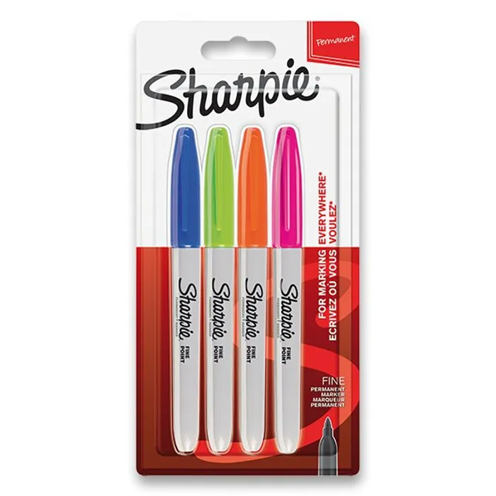 Hauptbild des Produkts Permanentní popisovač Sharpie Fine sada 4 ks, doplňkové barvy