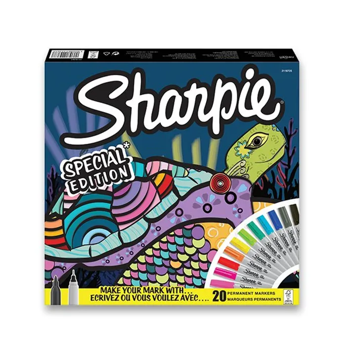 Hauptbild des Produkts Permanentní popisovač Sharpie Fine + Ultra Fine Tortoise sada 20 ks