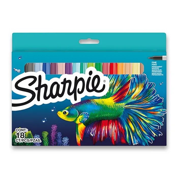 Hauptbild des Produkts Permanentní popisovač Sharpie Fish sada 18 barev