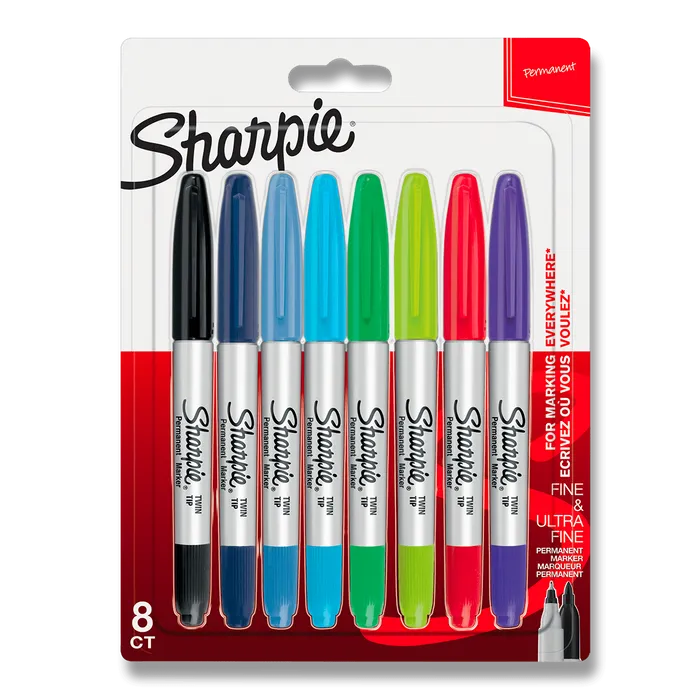 Hauptbild des Produkts Permanentní popisovač Sharpie Twin Tip sada 8 ks