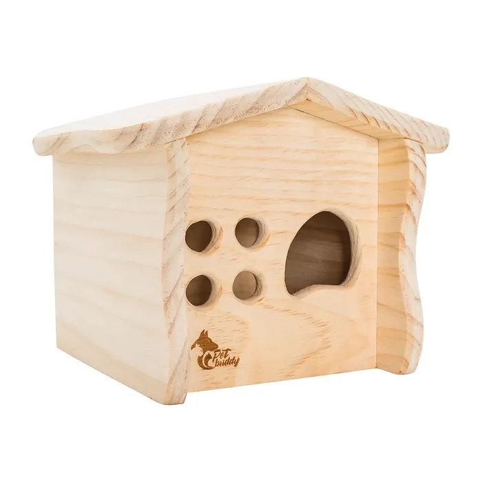 Hauptbild des Produkts PetBuddy chaloupka přírodní, 20 x 18.5 x 16.5 cm, borové dřevo
