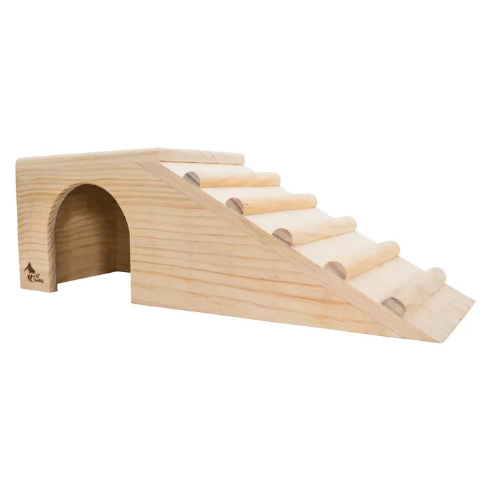 Hauptbild des Produkts PetBuddy domeček s rampou přírodní, 42 x 15 x 14 cm, borové dřevo