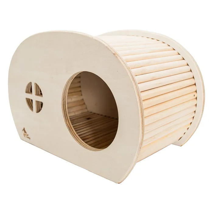 Hauptbild des Produkts PetBuddy karavan, přírodní domek, 34.5 x 20 x 22 cm, borové dřevo