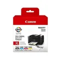 PGI-1500XLKIT Tintenpatronen-Multipack für Canon Maxify MB2350 Drucker, Cyan, Magenta, Gelb, Schwarz, 34 ml + 3 x 12 ml