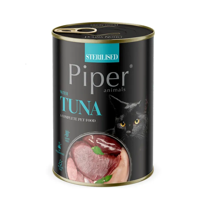 Hauptbild des Produkts PIPER CAT konzerva pro sterilizované kočky, s tuňákem, 400g