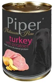 PIPER PLATINUM PURE Truthahn mit Kartoffeln, Dose für Hunde, 400 g