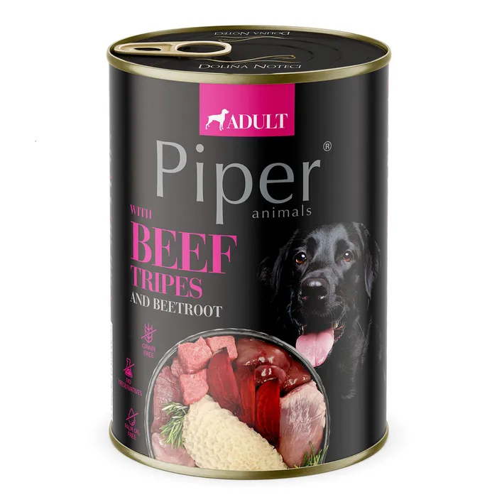 Hauptbild des Produkts PIPER s hovězími dršťkami, konzerva pro psy 400g