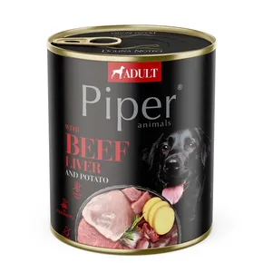 PIPER mit Rinderleber und Kartoffeln, Dose für Hunde 800g