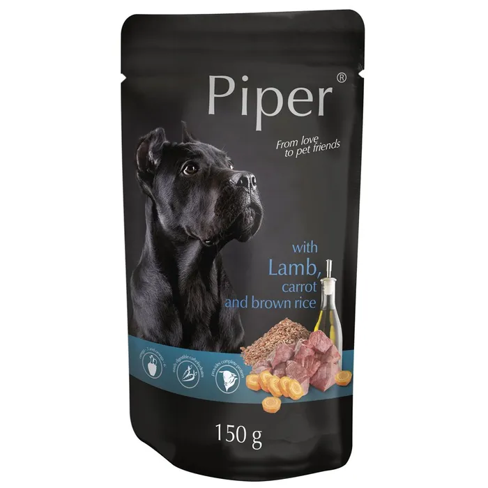 Hauptbild des Produkts PIPER s jehněčím, mrkví a rýží, kapsička pro psy 150 g