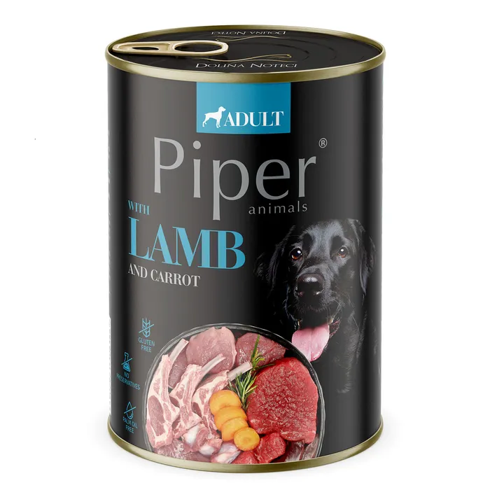Hauptbild des Produkts PIPER s jehněčím, mrkví a rýží, konzerva pro psy 400g