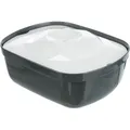 Weiteres Produktbild Trinkbrunnen Polygon, Melamin/Silikon, 2,5 l/ 28 × 11 × 22 cm, grau/weiß - D