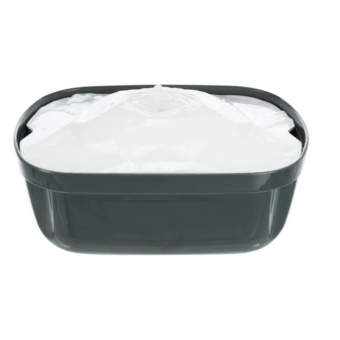 Hauptbild des Produkts Pítko fontána Polygon, melamin/silikon, 2.5 l/ 28 × 11 × 22 cm, šedá/bílá - D