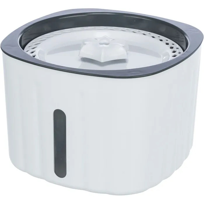 Hauptbild des Produkts Pítko / fontánka FLOWER, 2 l/18,5 × 13 × 18,5 cm, plast, bílá/šedá