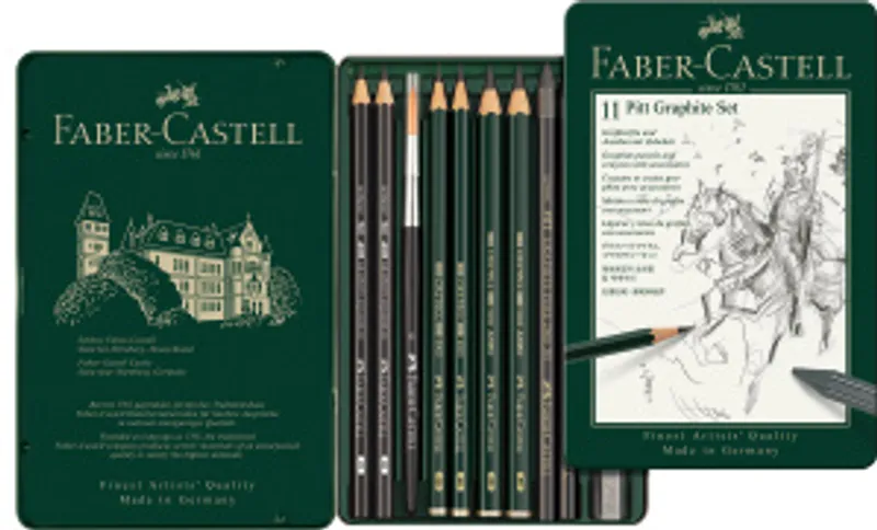Hauptbild des Produkts Pitt Monochrome Graphite spec. sada, plech. krabička 11ks Faber Castell 112972